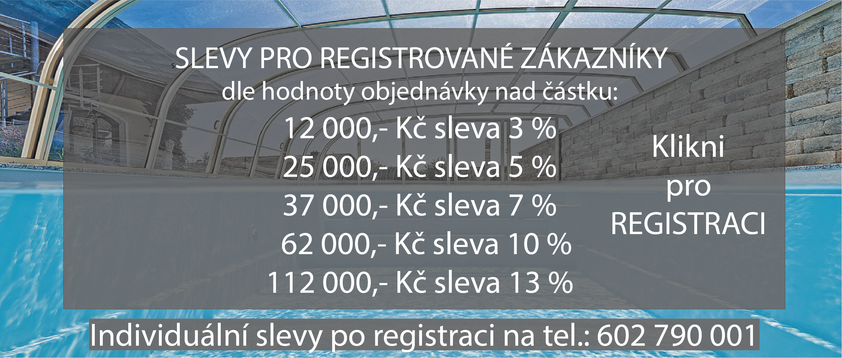 Slevy pro registrované zákazníky